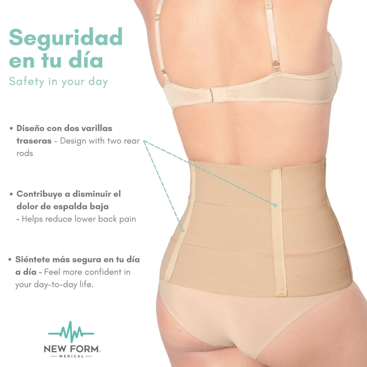 NEW FORM MEDICAL – Faja Postparto Doble Ajuste Corta. Modelo 1801 - Fajasymas