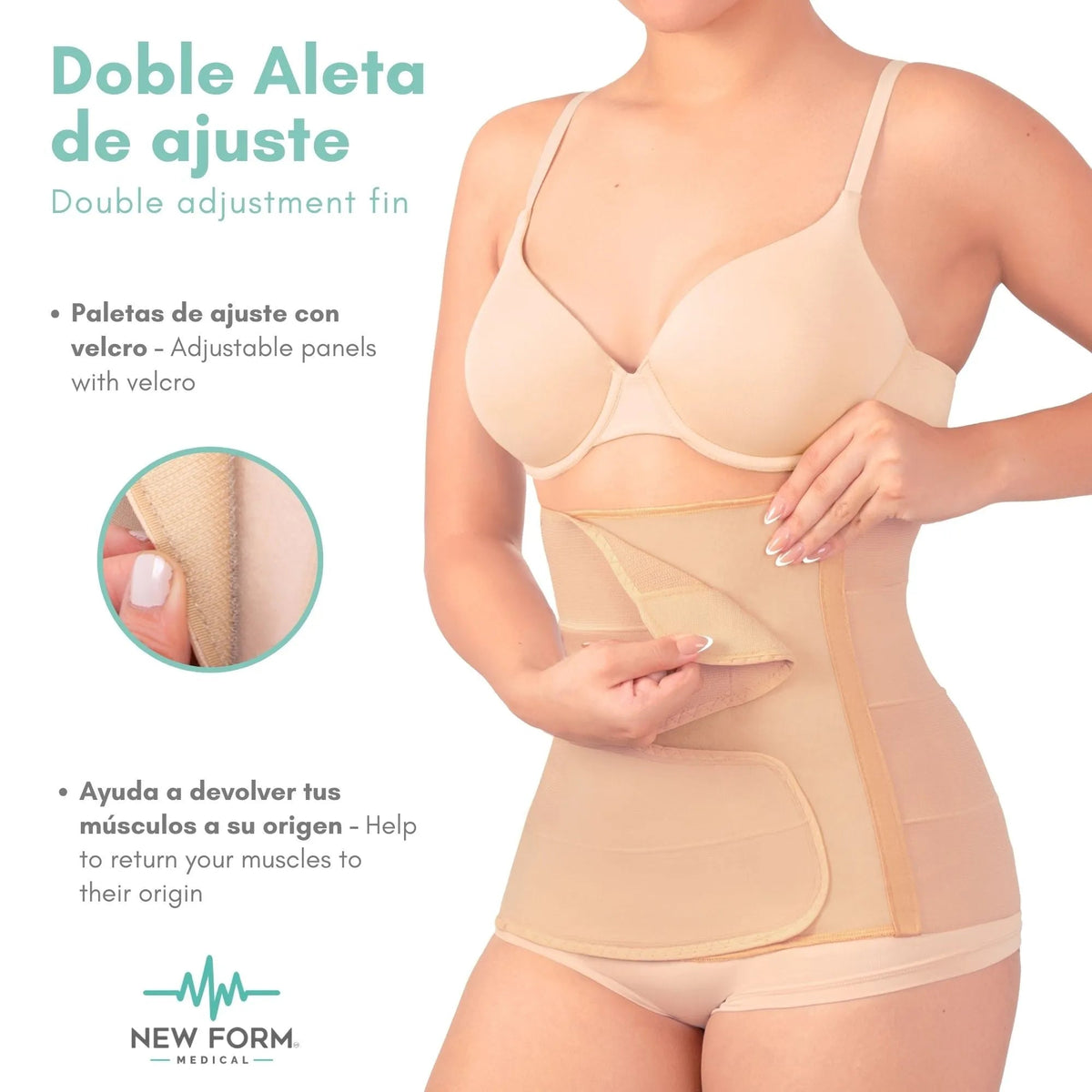 NEW FORM MEDICAL – Faja Postparto Doble Aleta Control de Abdomen. Modelo 1823 - Fajasymas