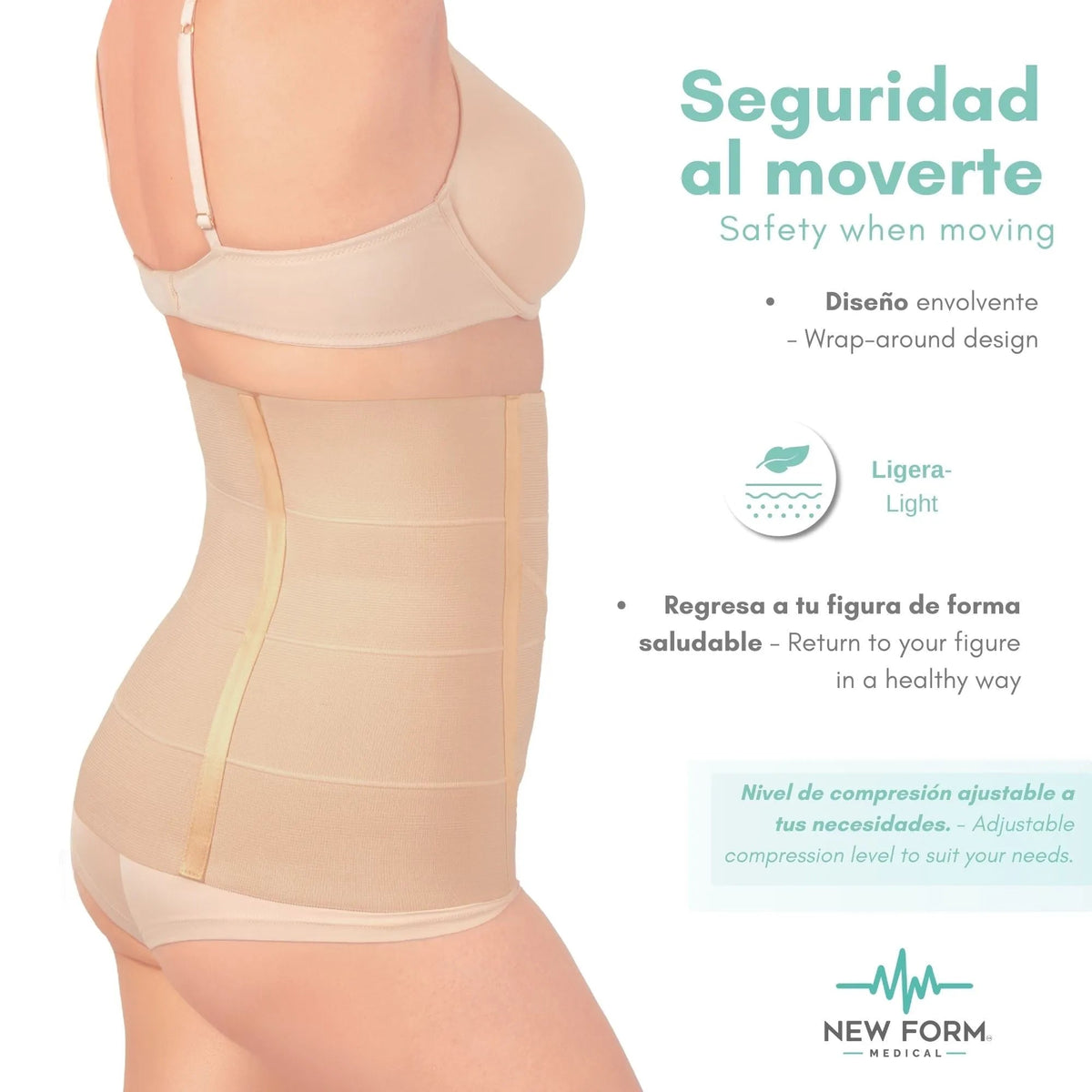 NEW FORM MEDICAL – Faja Postparto Doble Aleta Control de Abdomen. Modelo 1823 - Fajasymas