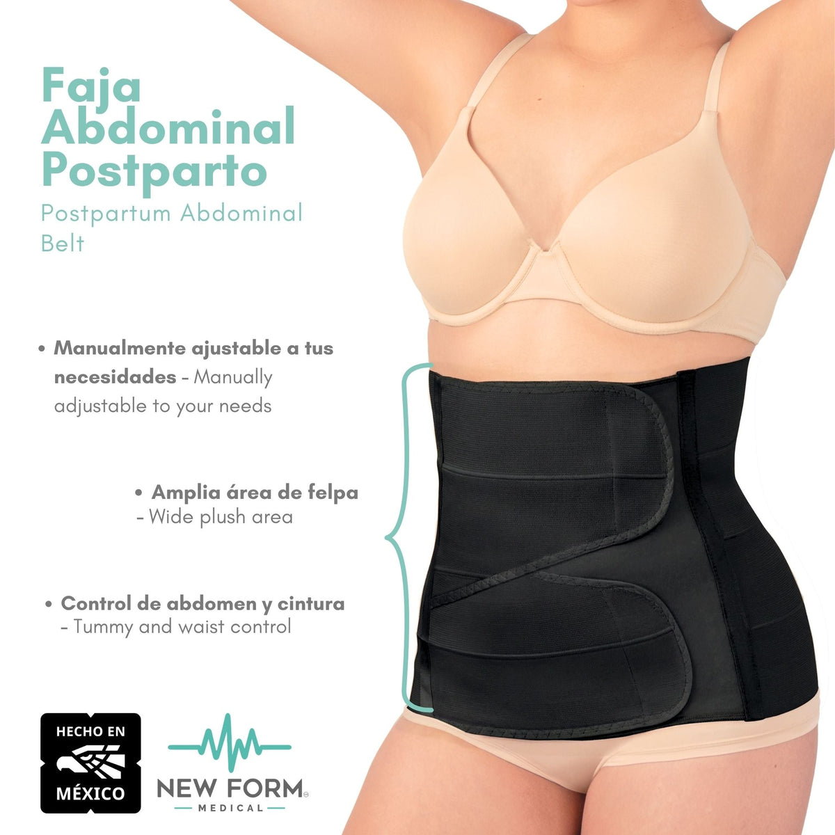 NEW FORM MEDICAL – Faja Postparto Doble Aleta Control de Abdomen. Modelo 1823 - Fajasymas