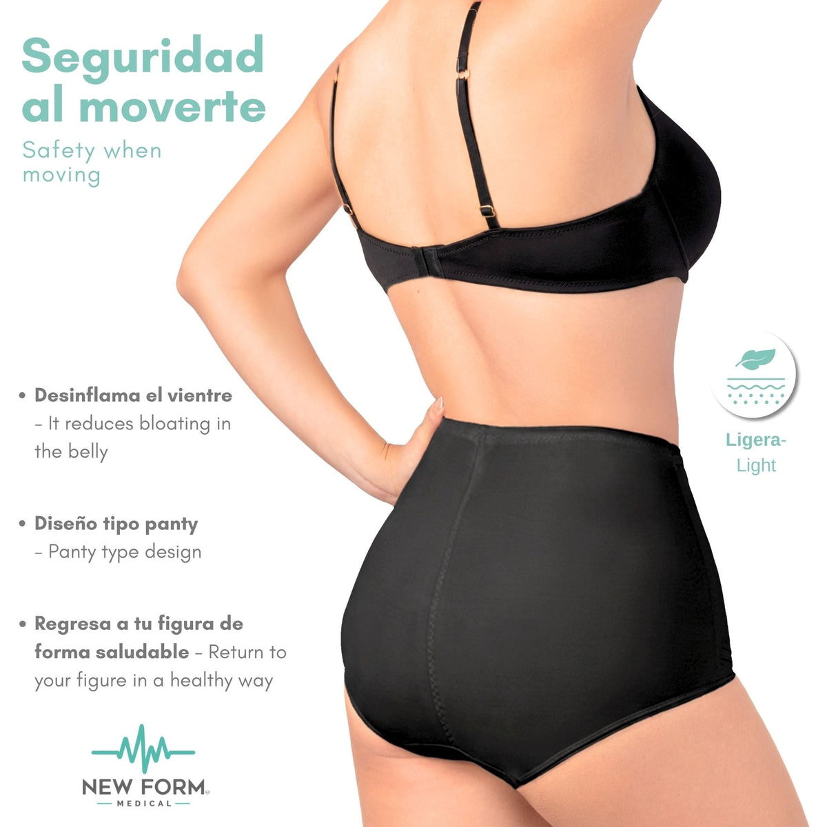 NEW FORM MEDICAL – Panty Postparto Corta Ajustable. Modelo 1810 - Fajasymas