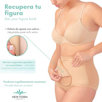 NEW FORM MEDICAL – Panty Postparto Corta Ajustable. Modelo 1810 - Fajasymas