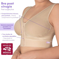 NEWLOOK - Bra Post Operatorio Mastectomía Ajustable Suave. Modelo 990 - Fajasymas