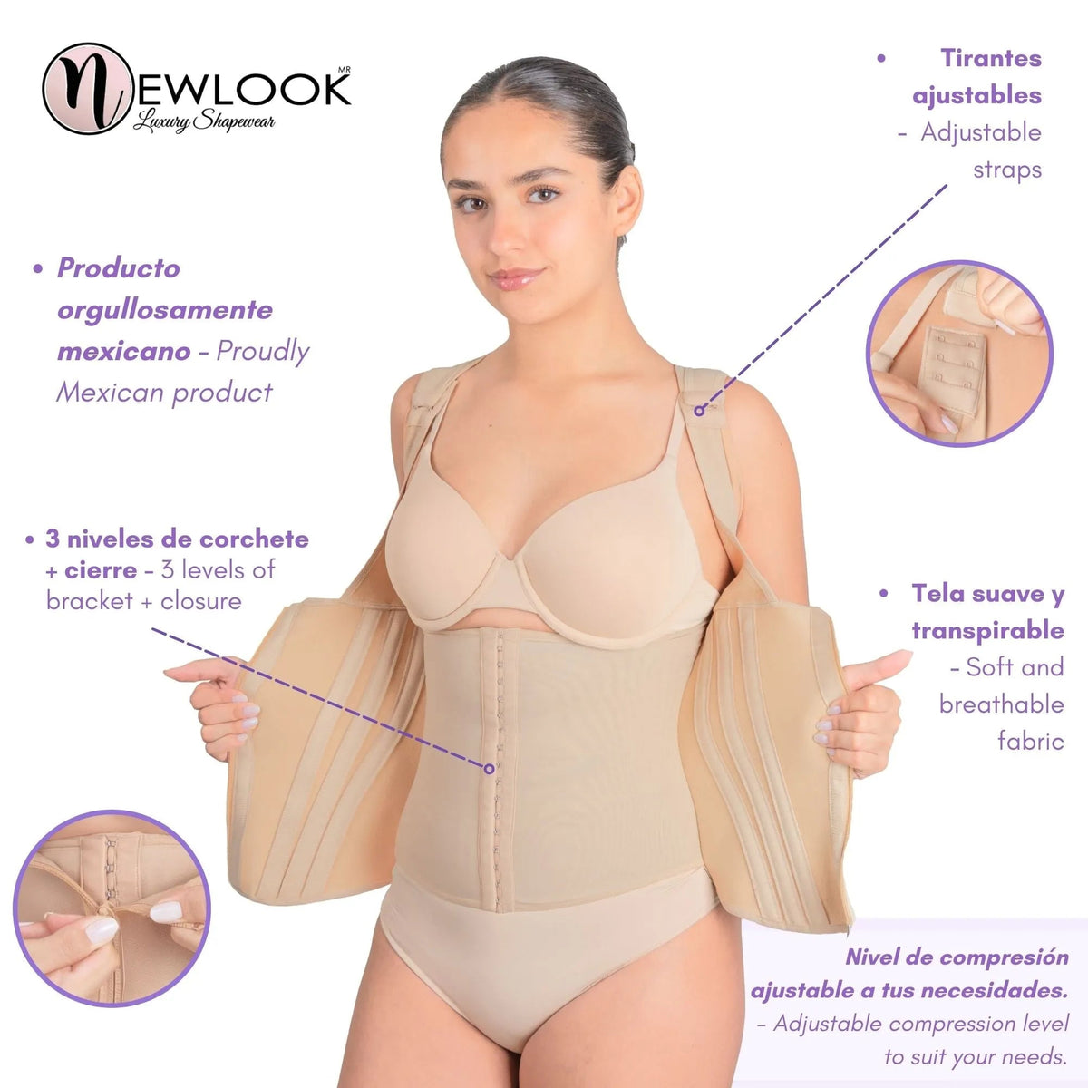 NEWLOOK – Chaleco Corrector Postural y Estilizador - Fajasymas