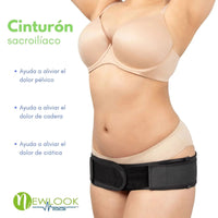 NEWLOOK - Cinturón Sacroilíaco y Apoyo de Cadera | Alivio de Dolor Pélvico, Ciática y Cadera. Modelo 807 - Fajasymas