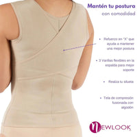 NEWLOOK - Faja Chaleco Modelador Y Corrector De Postura Suave Y Compresión. Modelo 919 - Fajasymas