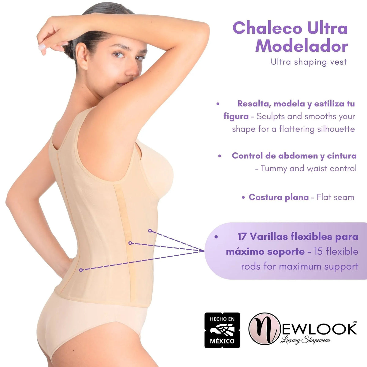 NEWLOOK – Faja Chaleco Ultra Modelador - Fajasymas