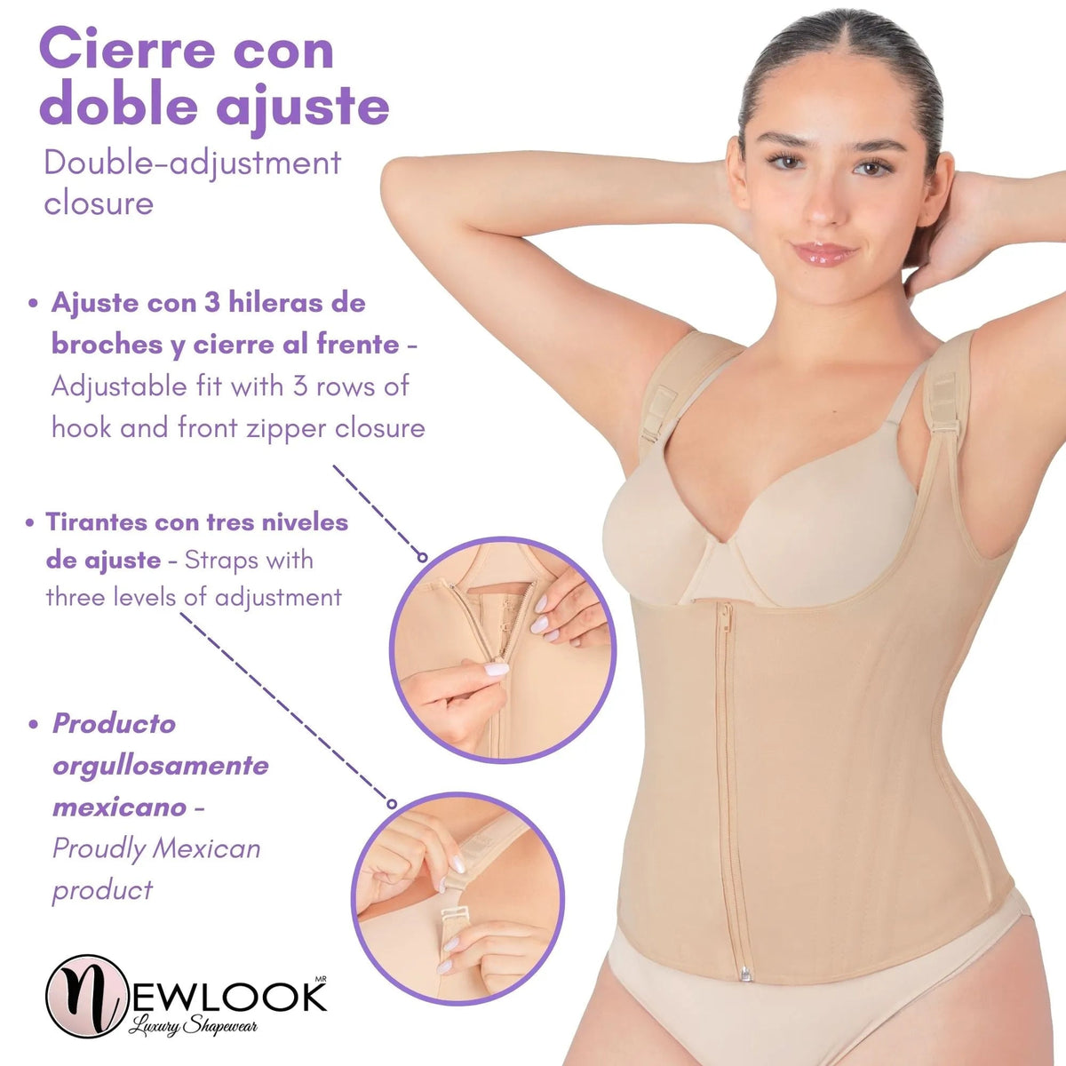 NEWLOOK – Faja Chaleco Ultra Modelador. Modelo 923 - Fajasymas