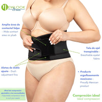 NEWLOOK MEDICAL - Soporte Sacro Lumbar Alto - Alta Compresión – Ajustable - 4 Varillas flexibles. Modelo 880 - Fajasymas