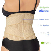 NEWLOOK MEDICAL Soporte Sacro Lumbar con Doble Ajuste - Alta Compresión - 7 Varillas flexibles. Modelo 855 - Fajasymas