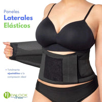 NEWLOOK MEDICAL Soporte Sacro Lumbar con Doble Ajuste - Alta Compresión - 7 Varillas flexibles. Modelo 855 - Fajasymas