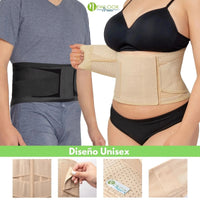NEWLOOK MEDICAL Soporte Sacro Lumbar con Doble Ajuste - Alta Compresión - 7 Varillas flexibles. Modelo 855 - Fajasymas