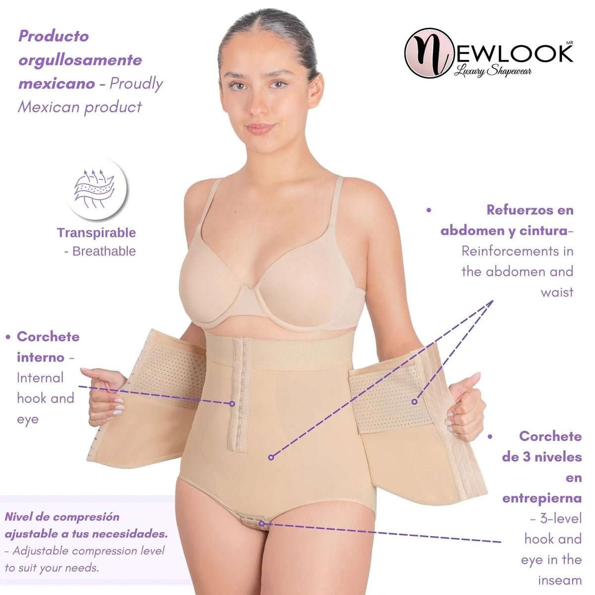 NEWLOOK – Panty Cinturilla Ultra Modeladora. Modelo 943 - Fajasymas