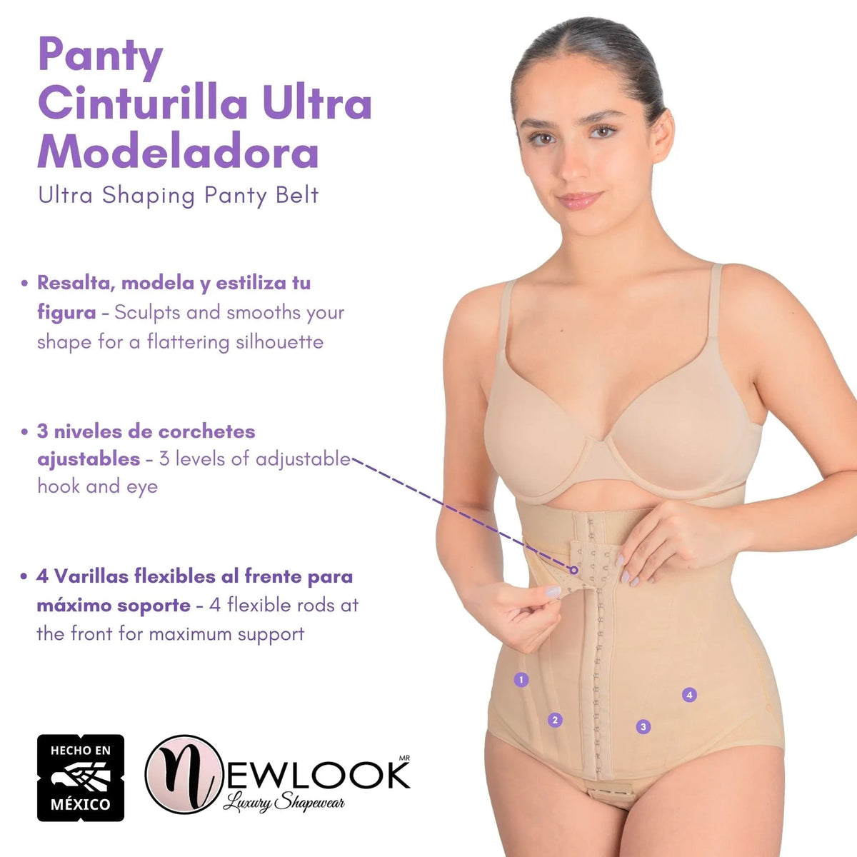 NEWLOOK – Panty Cinturilla Ultra Modeladora. Modelo 943 - Fajasymas