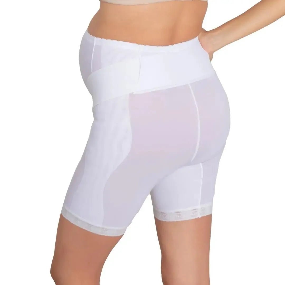 NEWLOOK - Panty Faja Maternal Ajustable Estilo Bermuda Con Banda Elástica. Modelo 588 - Fajasymas