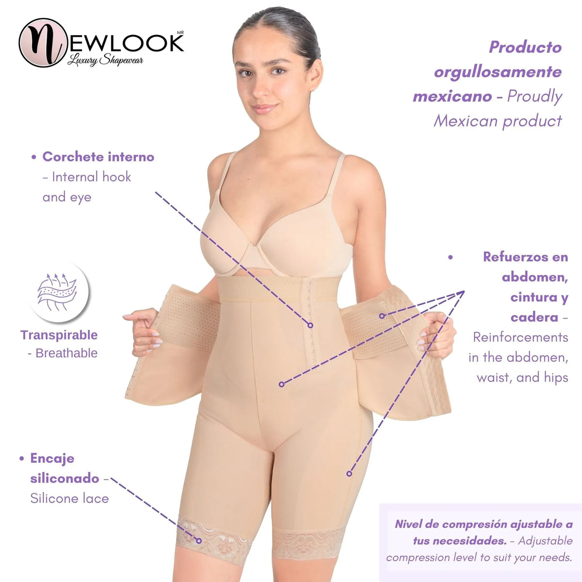 NEWLOOK – Panty Faja Ultra Modeladora pierna larga. Modelo 947 - Fajasymas
